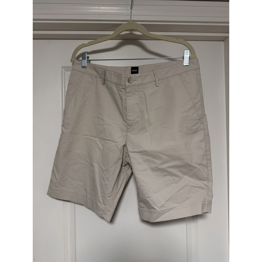 Hugo Boss, Men's Stretch Shorts, Tan, Size 32R